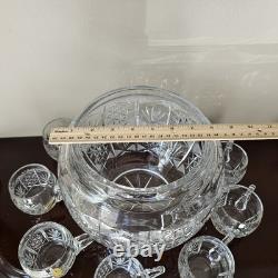Gorgeous Imperlux Cut Crystal Covered Lidded Punch Bowl 8 Cups Heavy Gorgeous Imperlux Cut Crystal Covered Lidded Punch Bowl 8 Cups Heavy