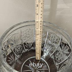 Gorgeous Imperlux Cut Crystal Covered Lidded Punch Bowl 8 Cups Heavy