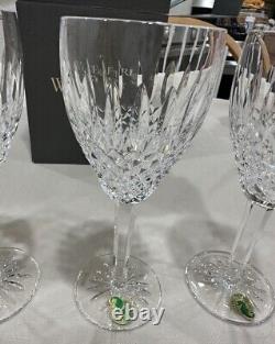 Gorgeous Set of 4 WATERFORD CRYSTAL Castlemaine (Cut) Water Goblets/Wine Glasses