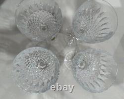 Gorgeous Set of 4 WATERFORD CRYSTAL Castlemaine (Cut) Water Goblets/Wine Glasses