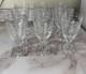 Gorham Crystal CHANTILLY Wine Glasses 7.25 Set of 9 Cut Floral Design Square