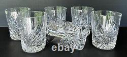 Gorham Crystal Cherrywood Double Old Fashioned Glasses 4 1/8 Set of 6 Fan Cut