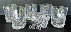 Gorham Crystal Cherrywood Double Old Fashioned Glasses 4 1/8 Set of 6 Fan Cut