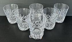 Gorham Crystal Cherrywood Double Old Fashioned Glasses 4 1/8 Set of 6 Fan Cut