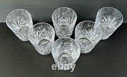 Gorham Crystal Cherrywood Double Old Fashioned Glasses 4 1/8 Set of 6 Fan Cut