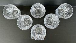Gorham Crystal Cherrywood Double Old Fashioned Glasses 4 1/8 Set of 6 Fan Cut