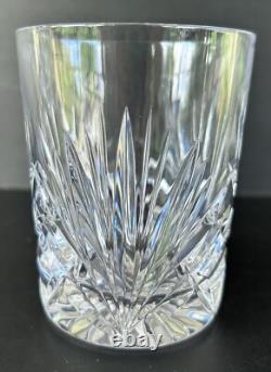Gorham Crystal Cherrywood Double Old Fashioned Glasses 4 1/8 Set of 6 Fan Cut