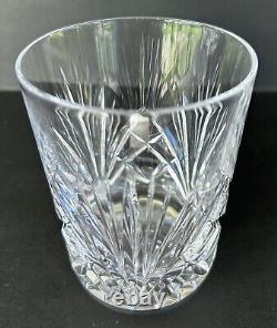 Gorham Crystal Cherrywood Double Old Fashioned Glasses 4 1/8 Set of 6 Fan Cut