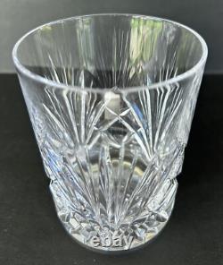 Gorham Crystal Cherrywood Double Old Fashioned Glasses 4 1/8 Set of 6 Fan Cut