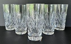 Gorham Crystal Cherrywood Highball Glasses 5 1/2 Set of 6 Fan Cut