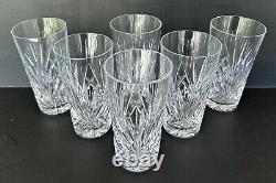 Gorham Crystal Cherrywood Highball Glasses 5 1/2 Set of 6 Fan Cut