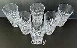 Gorham Crystal Cherrywood Highball Glasses 5 1/2 Set of 6 Fan Cut