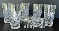 Gorham Crystal Cherrywood Highball Glasses 5 1/2 Set of 6 Fan Cut
