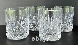 Gorham Crystal Cherrywood Old Fashioned Glasses 3 3/4 Set of 4 Fan Cut Crystal