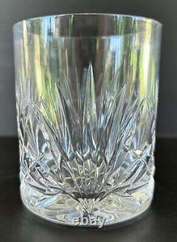 Gorham Crystal Cherrywood Old Fashioned Glasses 3 3/4 Set of 4 Fan Cut Crystal