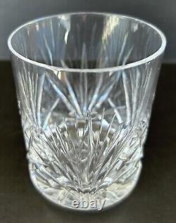 Gorham Crystal Cherrywood Old Fashioned Glasses 3 3/4 Set of 4 Fan Cut Crystal