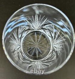 Gorham Crystal Cherrywood Old Fashioned Glasses 3 3/4 Set of 4 Fan Cut Crystal