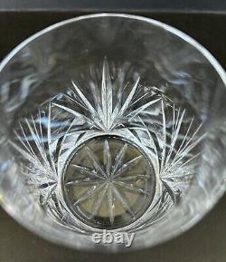 Gorham Crystal Cherrywood Old Fashioned Glasses 3 3/4 Set of 4 Fan Cut Crystal