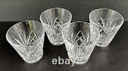 Gorham Crystal Cherrywood Old Fashioned Glasses 3 3/8 Set of 4 Fan Cut Crystal