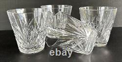 Gorham Crystal Cherrywood Old Fashioned Glasses 3 3/8 Set of 4 Fan Cut Crystal