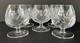 Gorham Crystal Cherrywood Small Brandy Glasses 3 3/4 Set of 5 Fan Cut Crystal