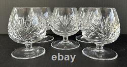 Gorham Crystal Cherrywood Small Brandy Glasses 3 3/4 Set of 5 Fan Cut Crystal
