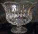 Gorham Crystal King Edward Punch BowlCross-Hatch Vertical Cuts Scalloped Footed