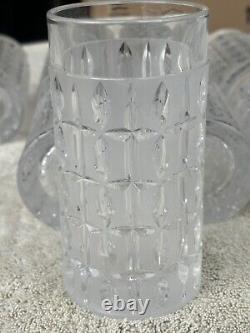 Gorham Crystal Olive Cut Highball Drinking Glasses Set of 8