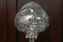 Great Hand Cut Glass Crystal Dome Mushroom Table Lamp Tulip Design