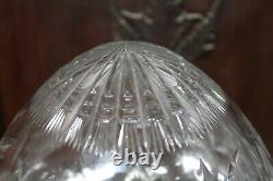 Great Hand Cut Glass Crystal Dome Mushroom Table Lamp Tulip Design