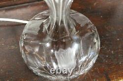 Great Hand Cut Glass Crystal Dome Mushroom Table Lamp Tulip Design