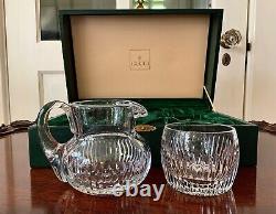 Gucci Crystal Cut Glass Cream Pitcher & Sugar Bowl in Presentation Box / England