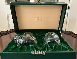 Gucci Crystal Cut Glass Cream Pitcher & Sugar Bowl in Presentation Box / England