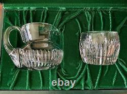 Gucci Crystal Cut Glass Cream Pitcher & Sugar Bowl in Presentation Box / England