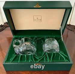 Gucci Crystal Cut Glass Cream Pitcher & Sugar Bowl in Presentation Box / England