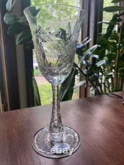 HEREND CRYSTAL WINE GLASSES, GORGEOUS! Hand Cut Lead Crystal, NEW NEVER USED