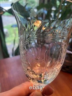 HEREND CRYSTAL WINE GLASSES, GORGEOUS! Hand Cut Lead Crystal, NEW NEVER USED