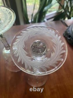HEREND CRYSTAL WINE GLASSES, GORGEOUS! Hand Cut Lead Crystal, NEW NEVER USED