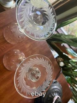 HEREND CRYSTAL WINE GLASSES, GORGEOUS! Hand Cut Lead Crystal, NEW NEVER USED