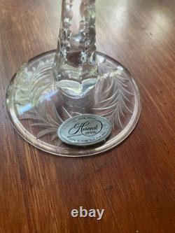 HEREND CRYSTAL WINE GLASSES, GORGEOUS! Hand Cut Lead Crystal, NEW NEVER USED