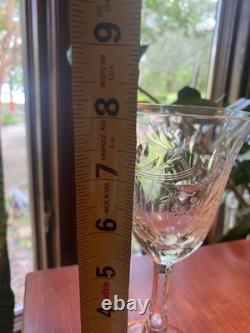 HEREND CRYSTAL WINE GLASSES, GORGEOUS! Hand Cut Lead Crystal, NEW NEVER USED