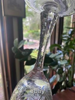 HEREND CRYSTAL WINE GLASSES, GORGEOUS! Hand Cut Lead Crystal, NEW NEVER USED