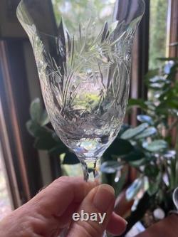HEREND CRYSTAL WINE GLASSES, GORGEOUS! Hand Cut Lead Crystal, NEW NEVER USED