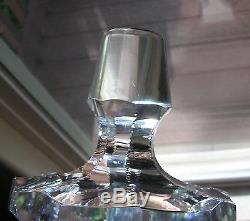 HUGE 28 Bohemia Lead Crystal QUEEN LACE Hand Cut Decanter Vase Bohemian Czech
