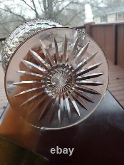 HUGE COMPOTE BOWL American brilliant Period Cut glass Crystal Diamond & Punties