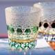 Hand Cut Crystal Whiskey Glass Tumbler Edo Kiriko Glassware 11oz GreenFor Gift