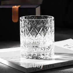 Hand Cut Edo Kiriko Clear Crystal Whisky Glass, Scotch Cocktail Japanese Glasses