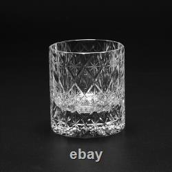 Hand Cut Edo Kiriko Clear Crystal Whisky Glass, Scotch Cocktail Japanese Glasses