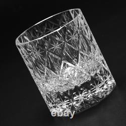 Hand Cut Edo Kiriko Clear Crystal Whisky Glass, Scotch Cocktail Japanese Glasses