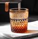 Hand Cut Edo Kiriko Diamond Crystal Whisky Glass, Retro Bourbon Cocktail Glasses